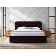 thumbnail image 3 of Omax Decor Chloe Fabric Upholstered Platform Queen Bed in Burgundy, 3 of 9