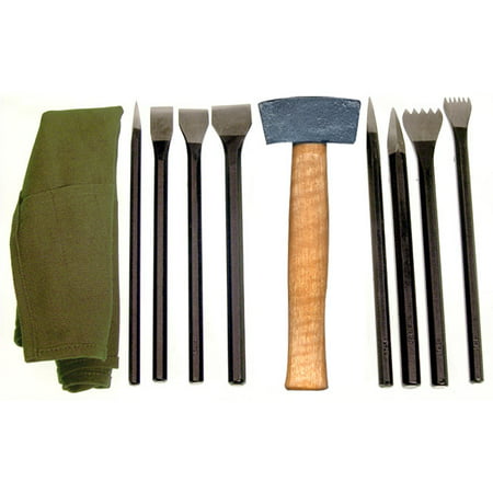 Stone Carving Set Has 9 Tools In A Convenient Roll-Up