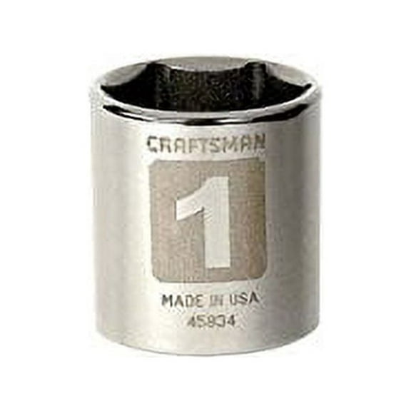 Craftsman 1 in. X 3/8 in. drive SAE 6 Point Shallow Shallow Socket MADE IN USA