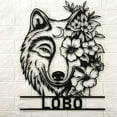thumbnail image 2 of Handmadetneonsign Custom Flower Wolf Metal Wall Art LED Light, Personalized Wolf Moon Sign Home, 2 of 3