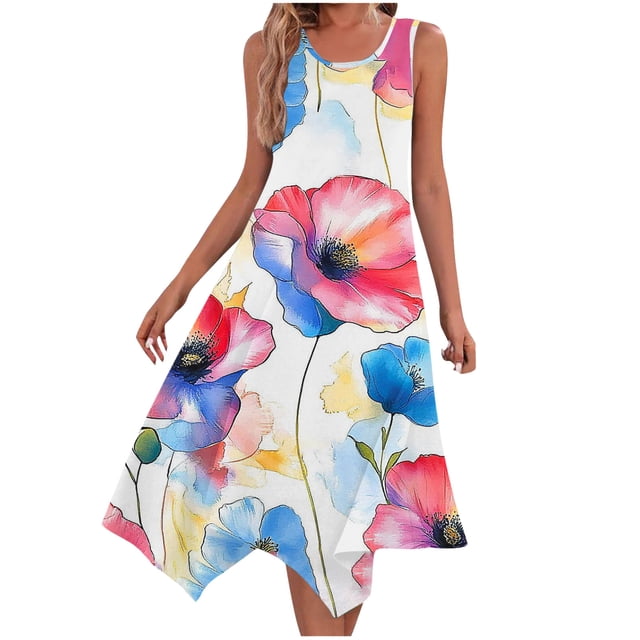Pantalones Cortos para Vestidos Bajos Mujeres sin Mangas Cuello Redondo Cordón Ruffle A-Line Mini Vestido Poliéster, Vestido Casual para Citas Y Fiesta