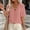 Pink, variant on Womens Tops Lace Trim V Neck Swiss Dot Flare Short Sleeve Casual Blouse Summer Boho Dressy Daily Holiday Shirts