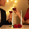 thumbnail image 4 of SLYNSHome 2 Pcs Taper Candles Colored 9.8 inch Long Thread Candle Rose Printed Tall Candlesticks for Weddings Dinner Parties Home Decor (Yellow), 4 of 7