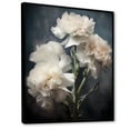 thumbnail image 2 of Designart "Monochrome Carnation In Dark Tones" Carnations Floater Framed Canvas Prints, 2 of 5