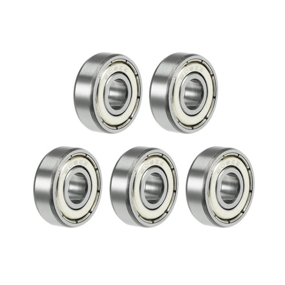608ZZ Deep Groove Ball Bearings Z2 8x22x7mm Double Shielded Chrome Steel 5 Pcs