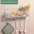 thumbnail image 1 of Estante de almacenamiento montado en la pared para baño, Material de hierro, una sola capa, No requiere perforación, estante organizador para baño y sala de lavado, 1 of 5