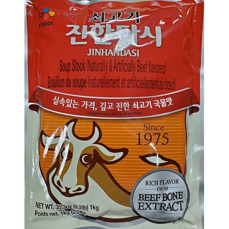 CJ Foods Beef Jinhandasi Soup Stock Bouillon De Soupe (??? ????) 35.3oz (2.2lb) 1Kg