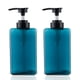 thumbnail image 1 of Dispensador de botellas con bomba de 450 ml/15,2 oz, paquete de 2, botella vacía de plástico rellenable cuadrada con bomba para loción, jabón, champú y aceite esencial, 1 of 5