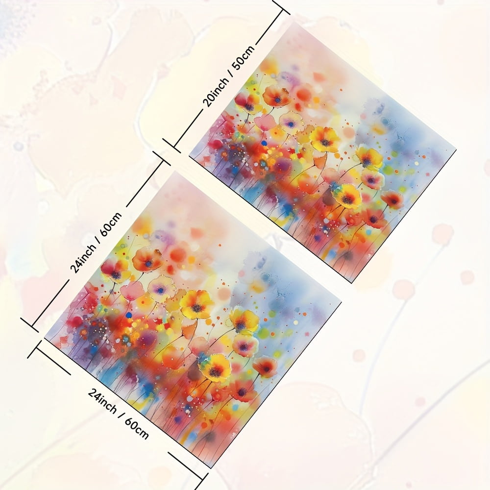 1pc, Dish Drying Pad, Spring Theme Colorful Floral Pattern Washing Machine Dust Cover Mat, Countertop Absorbent Pad, Washstand Drain Mat, Washstand Cup Mat, Kitchen Accessories, Bathroom Accessories