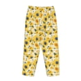 thumbnail image 3 of Lsque Blue Floral Sunflower Print Women's Pajama Pants, Lounge Pant - Comfortable Home Wear,Elastic Waistband, Stylish Design-Medium, 3 of 9