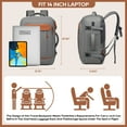 thumbnail image 4 of Joyway 2-Piece Travel Backpack Set Airline-Approved Waterproof Carry-On Luggage with USB Charging Port Comfortable Straps & Matching Toiletry Bag, 4 of 11