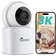 3K Indoor Security Camera 360°PTZ Home Baby/Pet Monitor, Auto Tracking,2.4/5GHz WiFi, AI Motion & Sound Detection,2-Way Audio, Night Vision, SD/Cloud Storage, Works with Alexa, No Monthly Fee