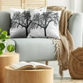 thumbnail image 5 of Ambesonne Tree Throw Pillow Cover 2 Pack, Bare Branches Silhouette Art, 16", Charcoal Grey White, 5 of 5