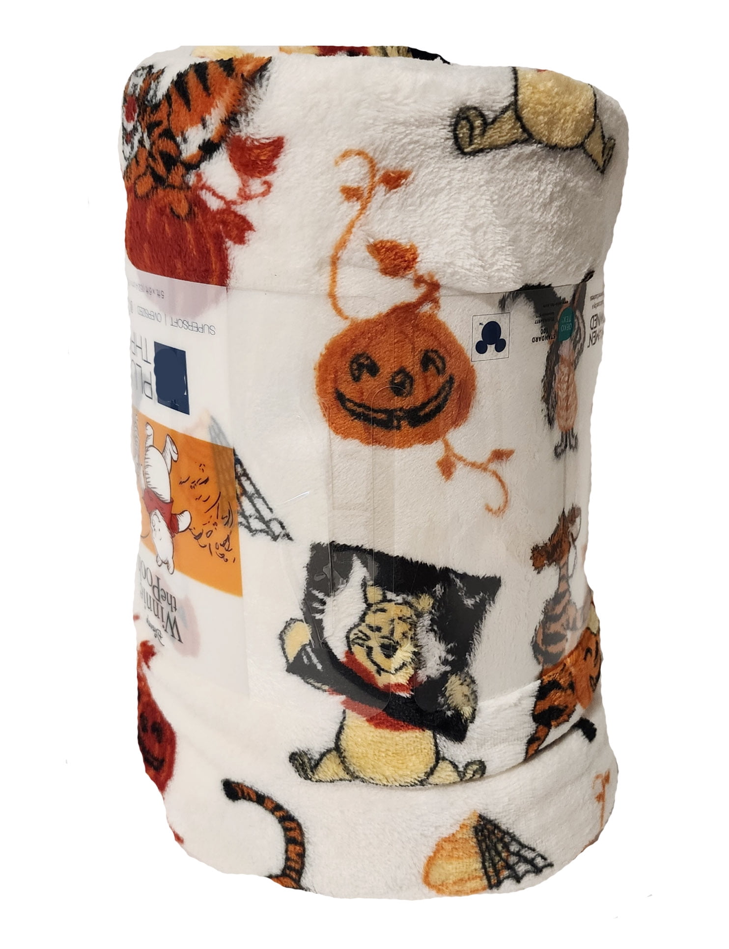 Big One Oversized Plush Winnie the Pooh Halloween Throw Blanket, 5'x6'