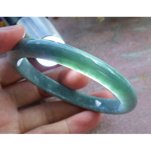 Green Natural A JADE Jadeite Bangle Bracelet 57 mm 678281 TN