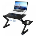 thumbnail image 1 of Adjustable Laptop Desk with Cooling Fan Ergonomic Portable Bed Lapdesk Tray PC Table Stand Notebook Desk Stand with Mouse Pad, 1 of 9