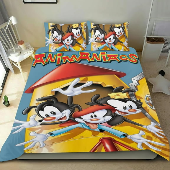 Animaniacs-themed Bed Sheet Set Three Piece Set Comfortable And Skin Friendly Unique Design Home Decor Gifts For Family Friends fans36x75Inches（90*190cm）