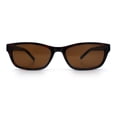 thumbnail image 5 of Womens Classy Narrow Rectangle Horn Rim Plastic Fashion Sunglasses Tortoise - Brown, 5 of 8