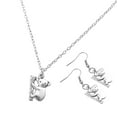 thumbnail image 2 of 1 Set of Delicate Necklace Earrings Set Koala Shape Jewelry Party Accessory, 2 of 7
