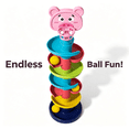 thumbnail image 6 of BESTSKY 2026 New Ball Drop Toy, Approx 46.5Cm Length 7 Layer Ball Drop Roll Swirling Tower 5 Seconds to Reach Marble Run, Piggy, for Kids, Playtime, Learning, Fun Activities, Sensory Development., 6 of 7