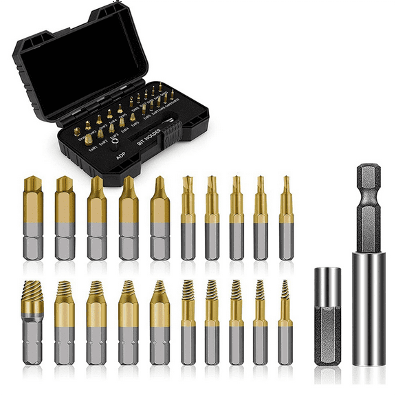22Pcs Titanium Damaged Screw Extractor Set - Stocking Stuffers for Men Adults,Remover for Stripped Screws Nuts