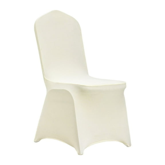 Stretch Spandex Folding Chair Covers - 100 Pack White - Universal Fitted Slipcovers for Weddings, Parties, Banquets - Washable Protective Covers