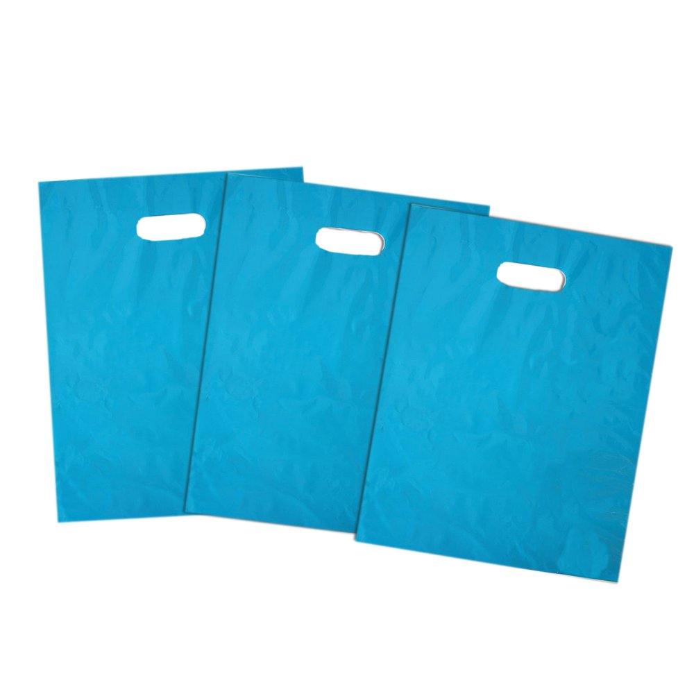 12" x 15" Teal Blue Plastic Merchandise Bags Retail Shopping Bags (120