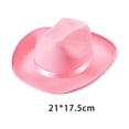 thumbnail image 7 of Segolike Western Wear Cowboy Hat and Bandanna Square Hair Scarf Big Brim Cap Cowgirl Hat for Adults Women and Men Performance Camping Cosplay , Pink, 7 of 7