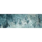 Parvez Taj Elongated Tainted Dark Blues Painting Print on Wrapped Canvas