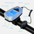 thumbnail image 4 of Bicycle Headlight Multi-Purpose Bike Computer USB Flashlight 120dB Horn LCD Display Speedometer Rechargeable Front Light, 4 of 9