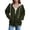 Army Green, variant on Womens Hoodies Zipper Pocket Drawstring Hooded Long Sleeve Solid Print Jacket Top for Casual Wear Women's Sweatshirts Army Green L