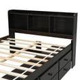thumbnail image 3 of Bellemave Full Storge Bed Frame with Bookcase Headboard, Wood Platform Bed with 6 Drawers and End Storage Case, Full Size Bed Frame for Teens Adults (Espresso), 3 of 10
