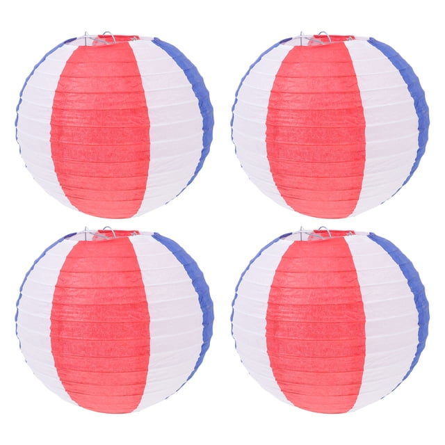 Weiweiguan 4Pcs Foldable 3-color Paper Lanterns Korean Restaurant Decorative Lanterns