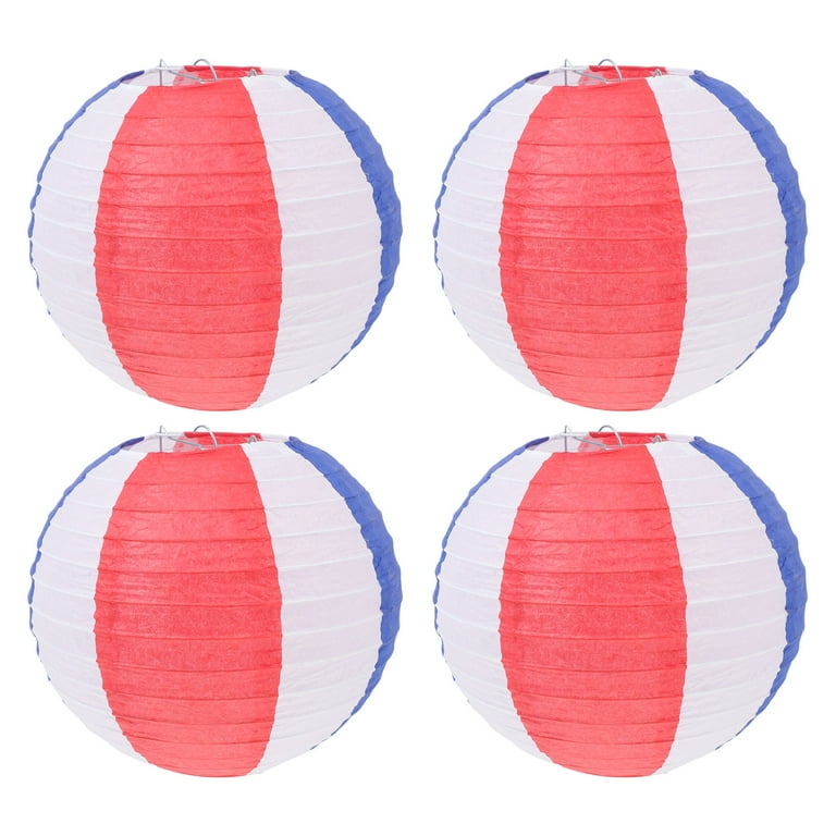 Red white and blue deals paper lanterns