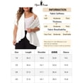 thumbnail image 6 of DARING DIVA Women's Plus Short Sleeve Work Button Jacket Suit Blazers White 1X, 6 of 6