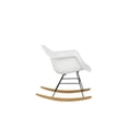 thumbnail image 4 of Hodedah Arm Rocking Bucket Seat Rocking Chair in White, 4 of 6