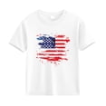 thumbnail image 4 of EnJoCho 4th of July Toddler Baby Boys Girls T-Shirt Kids Funny Letters Print Patriotic Cotton Independence Day Top Boys Summer Shirts, 4 of 5