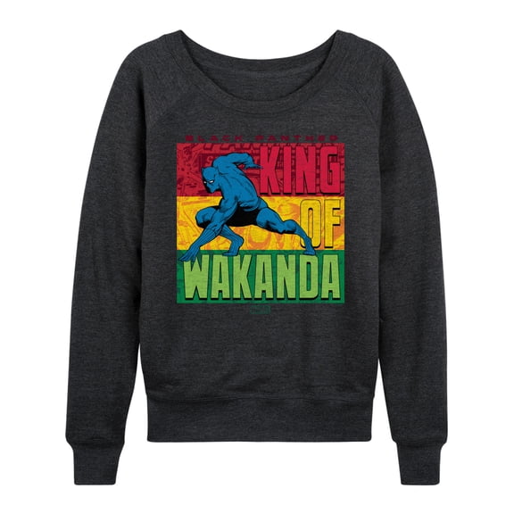 Marvel Black Panther - King Of Wakanda - Women's French Terry Pullover Long Sleeve Shirt