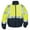 Lime / Blue, variant on 6405 Hi-Visibility Premium Bomber Jacket with Rollaway hood and Reflective fabric | ANSI Class 3