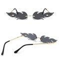 thumbnail image 3 of Gafas de sol de llama de fuego con espejo sin montura con marco de metal para mujeres y hombres Sincero  Hogar, 3 of 5