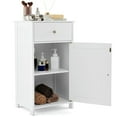 thumbnail image 2 of YYAo Bathroom Storage Cabinet, Toilet Storage Cabinet, Single Door Bathroom Cabinet with Adjustable Shelf and Drawer, 2 of 7
