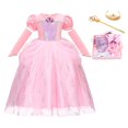 thumbnail image 1 of Vestido de princesa Ariel de La Sirenita de Disney, disfraces de Cosplay para niñas pequeñas, vestido para niños, ropa para niños, fiesta de cumpleaños 4T(120) Gao Jinjia LED, 1 of 2