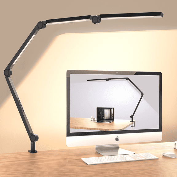 Foldable LED Desk Lamp with 3 Color Temperatures, Dimmable Brightness, and 360° Rotation - Eye-Caring Lighting for Home & Office Use