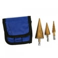 thumbnail image 3 of Step Drill Bit, High Speed Steel Metric Small Three-piece Bit, Extending Service Life, High Toughness, For Stainless Steel/Wood/Thin Iron, 3 of 8