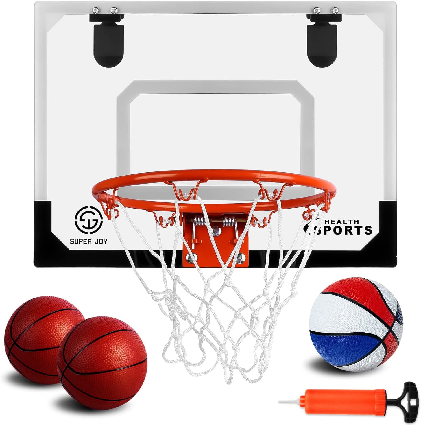 JOY Pro Indoor Mini Basketball Hoop Over The Door Wall Mounted