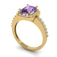 thumbnail image 2 of 1.92 ct Emerald Cut Simulated Alexandrite Halo Engagement Ring for Women in 18K Yellow Gold, 2 of 5