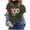 Army Green, variant on IROINNID Women's Casual Fashion T-shirt Short Sleeve Happy 100th Day Of School Printed Round Neck Tops