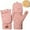Pink, variant on AWZXDE Unisex Warm Lined Knit Fingerless Flip Cover Gloves for Autumn Winter Warmth Writing Use Cold Weather with Finger Gloves and Gloves for Winters Pink,One Size
