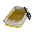 thumbnail image 3 of Caja de arena para gatos con parte superior abierta y lado alto, contenedor de arena para gatos, gato amarillo, 3 of 9