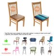 thumbnail image 5 of Blue and Grey Abstract Art Artwork Seat Covers for Dining Room Chairs Set Of 4,Stretch Printed Washable Chair Seat Cover with Elastic Ties and Button,Removable Waterproof Couch Cushion Covers, 5 of 6